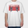 Rock On Hands, Tricou Oversize Barbati (Unisex)