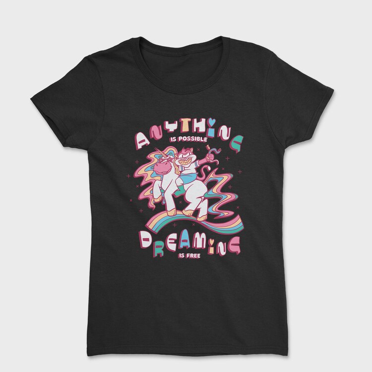 Unicorn and Cat Anything Is Possible, Tricou Femei