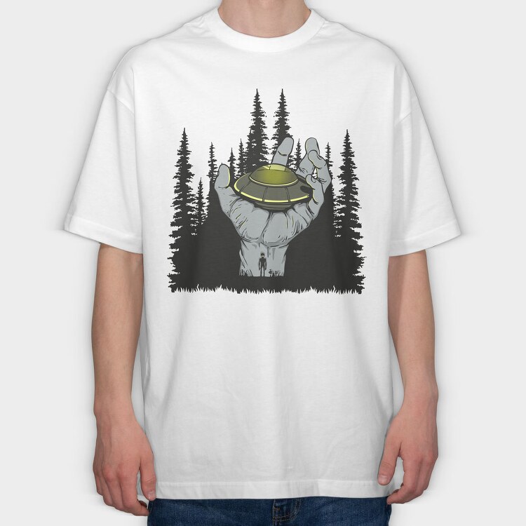 Alien Hand Forest, Tricou Oversize Barbati (Unisex)