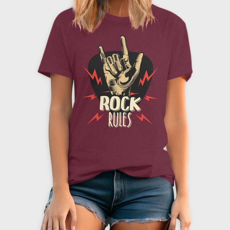 Rock On Rules, Tricou Barbati (Unisex)