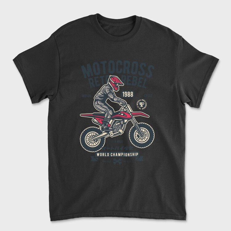 Motocross Rebel Race, Tricou Barbati (Unisex)