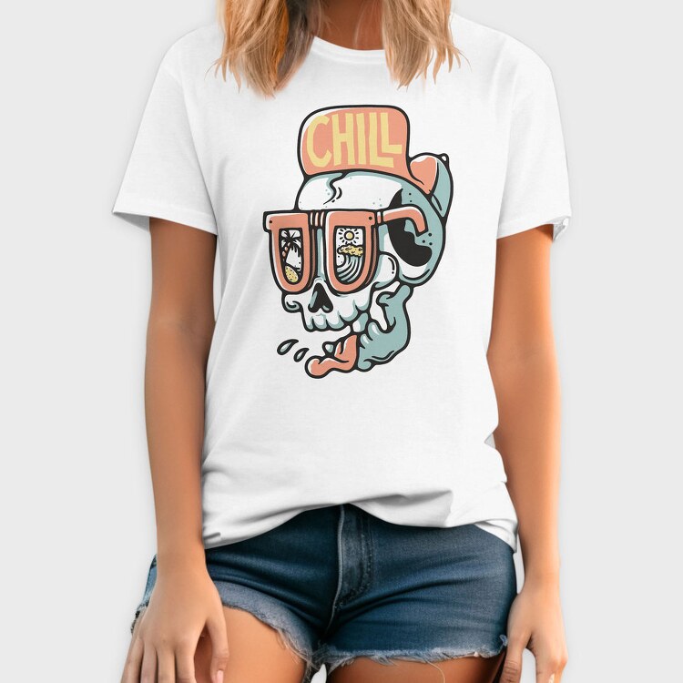 Chill Skull Vibes, Tricou Barbati (Unisex)
