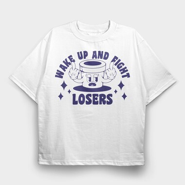 Wake Up And Fight, Tricou Oversize Barbati (Unisex)
