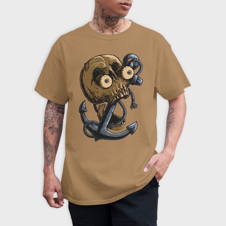 Skull Anchor, Tricou Barbati (Unisex)