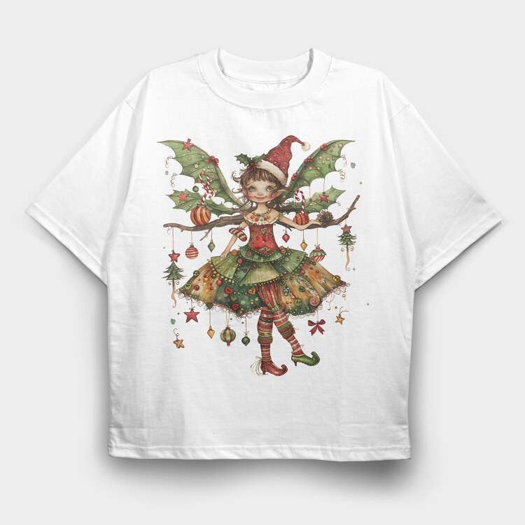 Christmas Fairy Jewels, Tricou Oversize Barbati (Unisex)