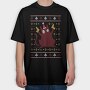 Ugly Sweater Cat, Tricou Oversize Barbati (Unisex)