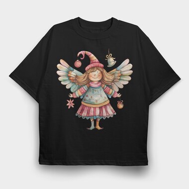 Christmas Fairy Ornament, Tricou Oversize Barbati (Unisex)
