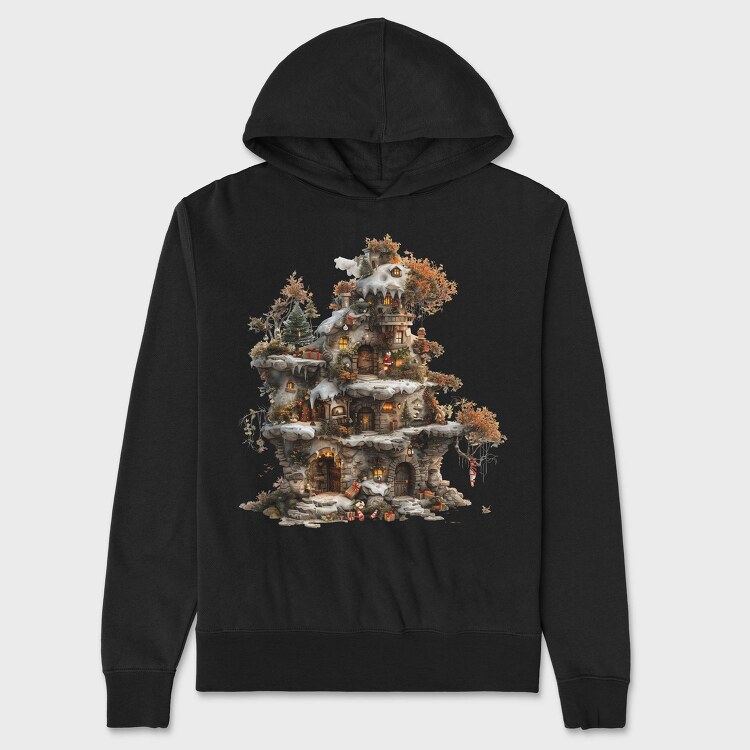 Christmas Fairy Tower, Hanorac Oversize Barbati (Unisex)