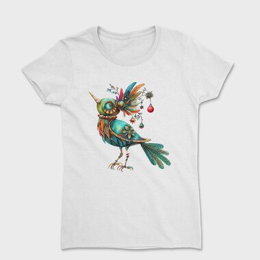 Christmas Feathered Bird, Tricou Femei