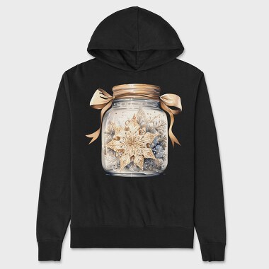 Christmas Floral Bow, Hanorac Oversize Barbati (Unisex)