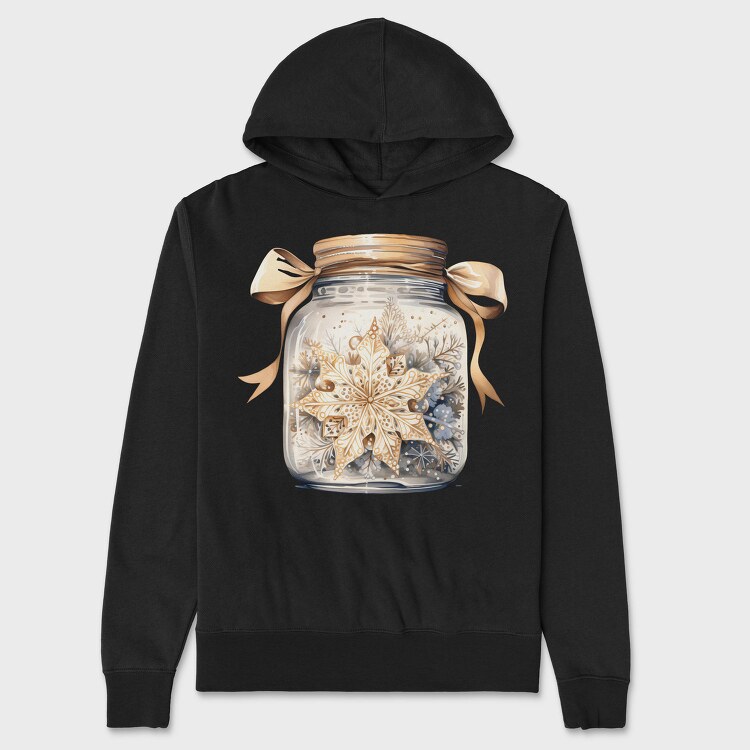 Christmas Floral Bow, Hanorac Oversize Barbati (Unisex)