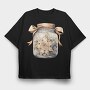 Christmas Floral Bow, Tricou Oversize Barbati (Unisex)