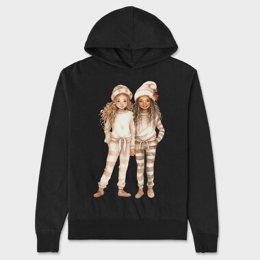 Christmas Friends Pajamas, Hanorac Oversize Barbati (Unisex)