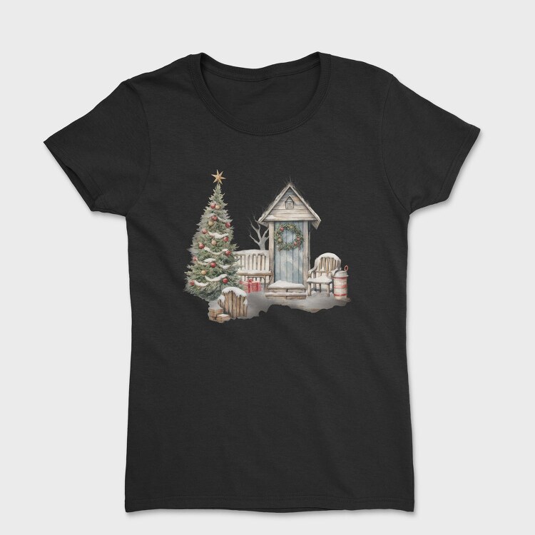 Christmas Front Porch, Tricou Femei