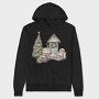 Christmas Front Porch, Hanorac Oversize Barbati (Unisex)