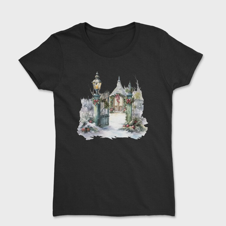 Christmas Garden Gate, Tricou Femei