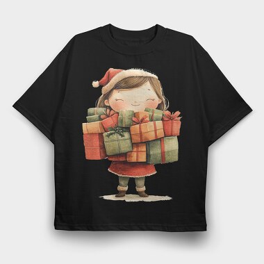 Christmas Gift Angel, Tricou Oversize Barbati (Unisex)