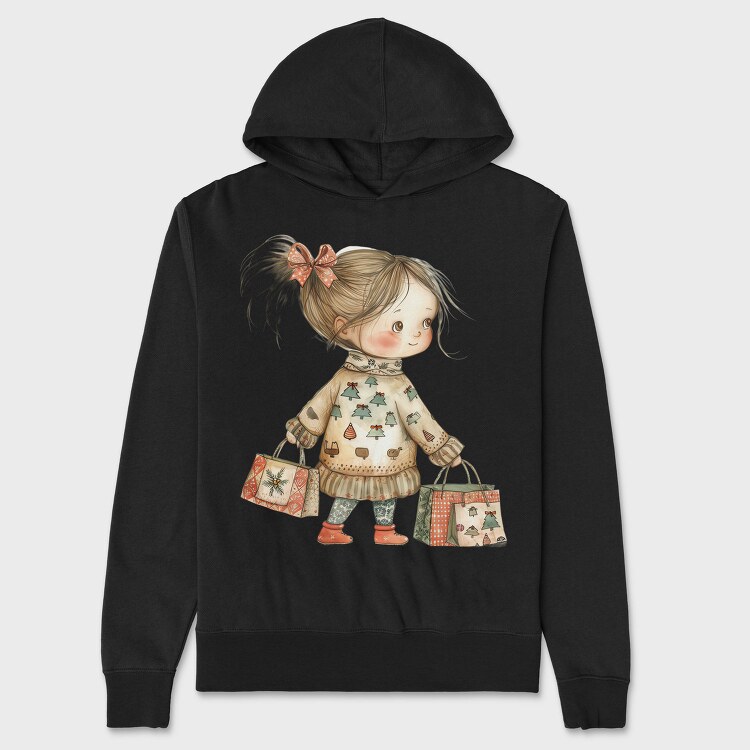 Christmas Gift Girl, Hanorac Oversize Barbati (Unisex)