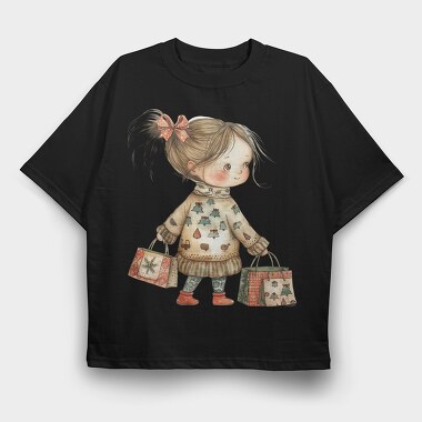 Christmas Gift Girl, Tricou Oversize Barbati (Unisex)