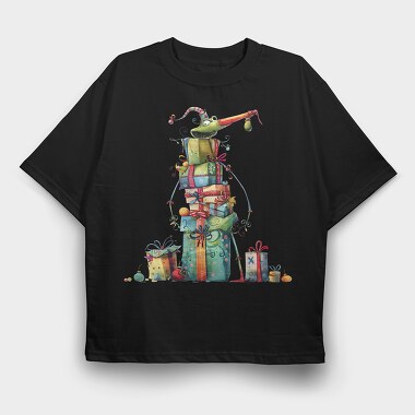 Christmas Gifts Stack, Tricou Oversize Barbati (Unisex)