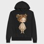 Christmas Ginger Pink Bunny, Hanorac Oversize Barbati (Unisex)