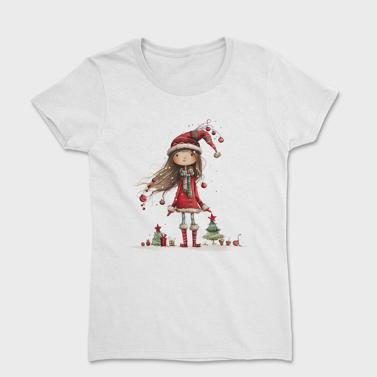 Christmas Girl Christmas Tree, Tricou Femei