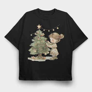 Christmas Girl Climber, Tricou Oversize Barbati (Unisex)