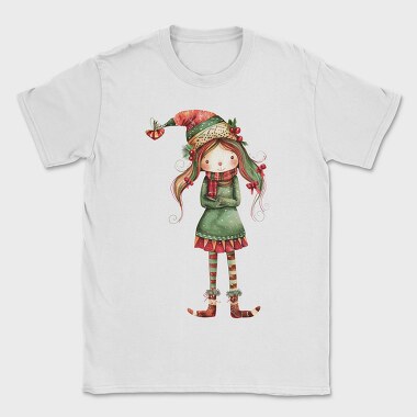 Christmas Girl Elf Hat, Tricou Barbati (Unisex)