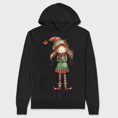 Christmas Girl Elf Hat, Hanorac Oversize Barbati (Unisex)