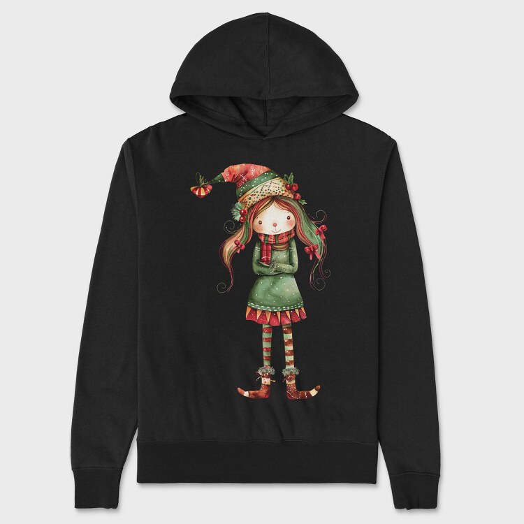 Christmas Girl Elf Hat, Hanorac Oversize Barbati (Unisex)