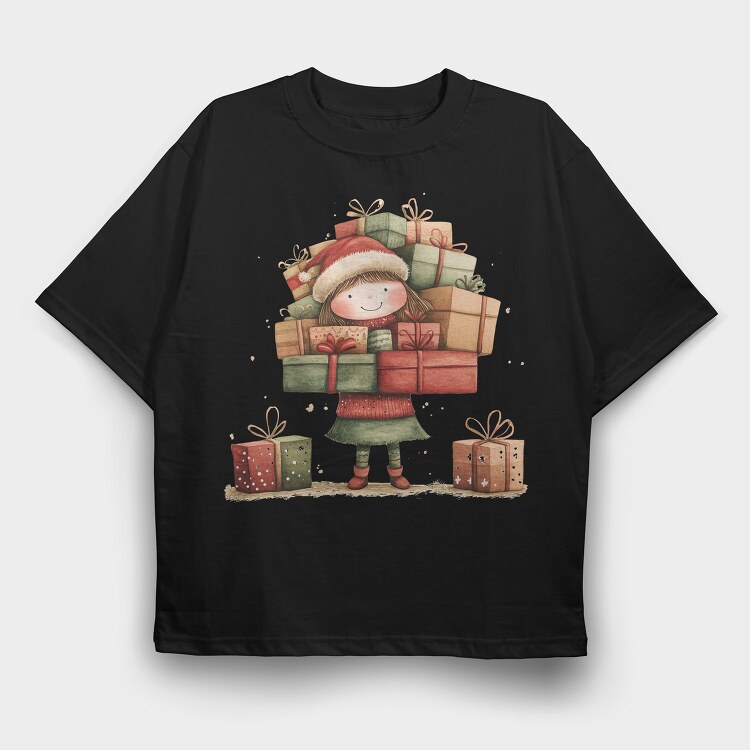 Christmas Girl Gifts, Tricou Oversize Barbati (Unisex)