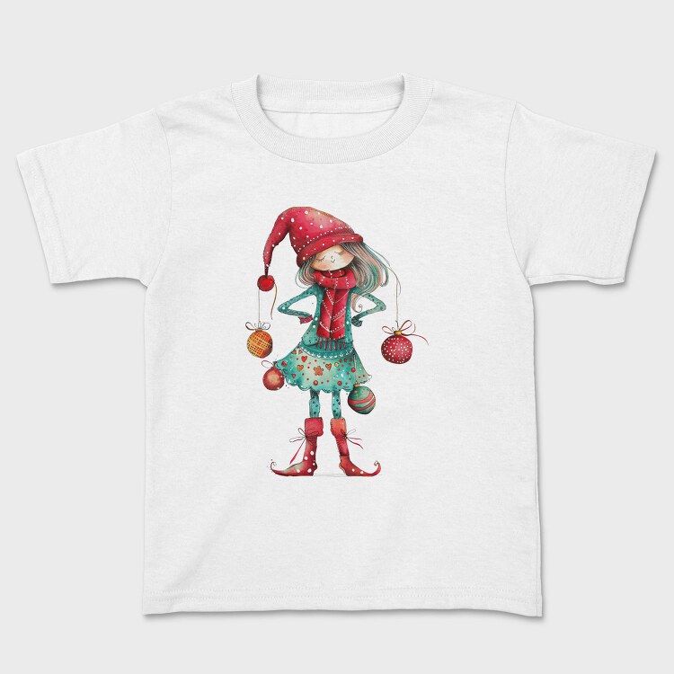 Christmas Girl Ornament, Tricou Copii