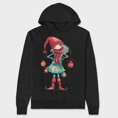 Christmas Girl Ornament, Hanorac Oversize Barbati (Unisex)