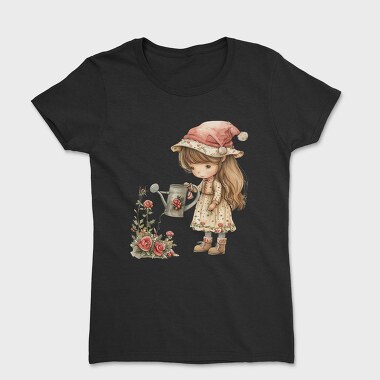 Christmas Girl Watering Can, Tricou Femei