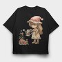 Christmas Girl Watering Can, Tricou Oversize Barbati (Unisex)