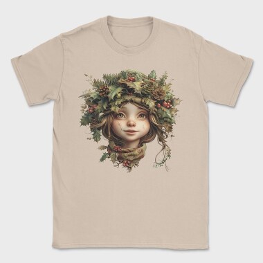Christmas Girl Wreath, Tricou Barbati (Unisex)