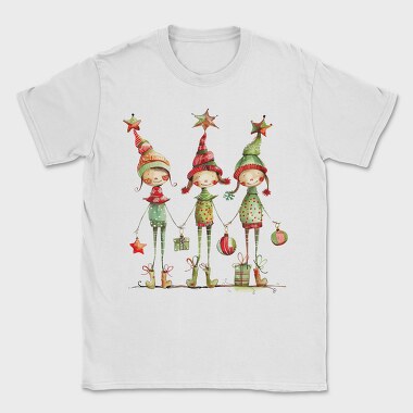 Christmas Girls Holding Hands, Tricou Barbati (Unisex)