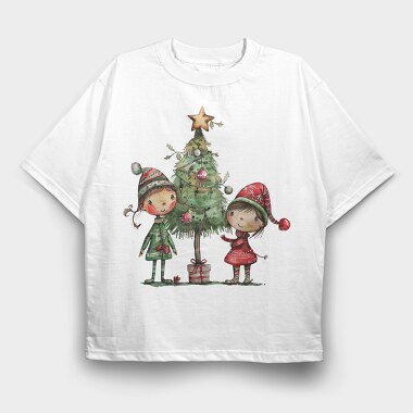 Christmas Girls Tree, Tricou Oversize Barbati (Unisex)