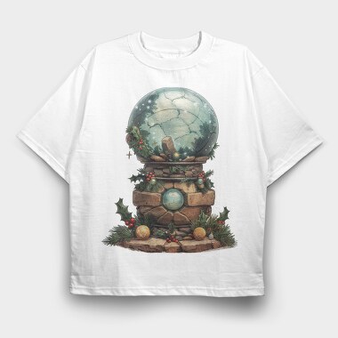 Christmas Globe Garden, Tricou Oversize Barbati (Unisex)