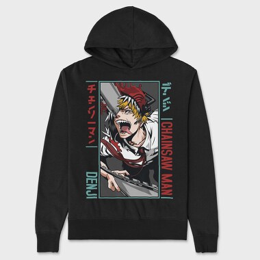 Denji Chainsaw Roar, Hanorac Oversize Barbati (Unisex)