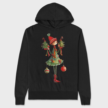 Christmas Gnome Magic, Hanorac Oversize Barbati (Unisex)