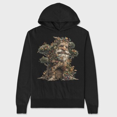 Christmas Gnome Treehouse, Hanorac Oversize Barbati (Unisex)