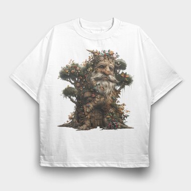 Christmas Gnome Treehouse, Tricou Oversize Barbati (Unisex)