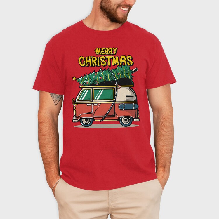 Christmas Van Ride, Tricou Barbati (Unisex)