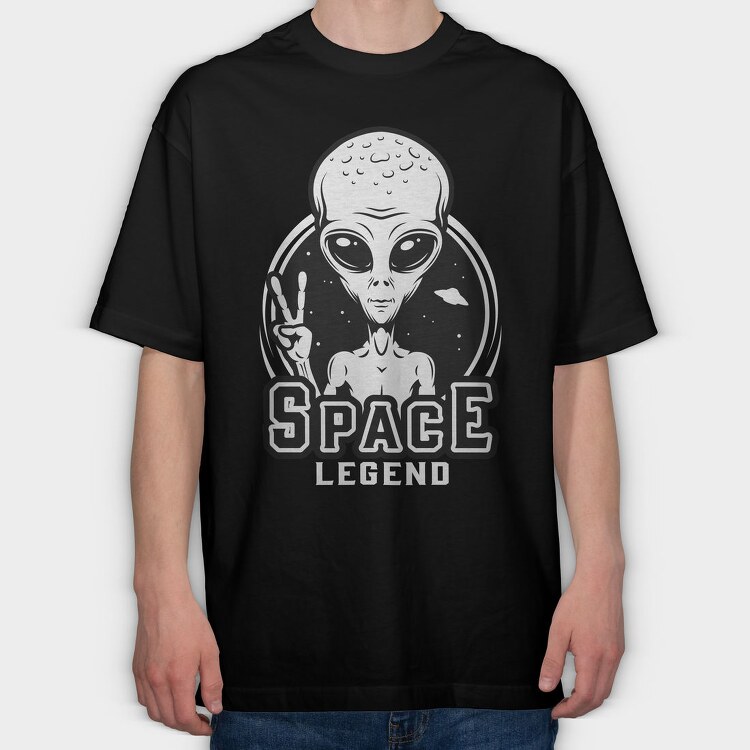 Alien Peace Space, Tricou Oversize Barbati (Unisex)