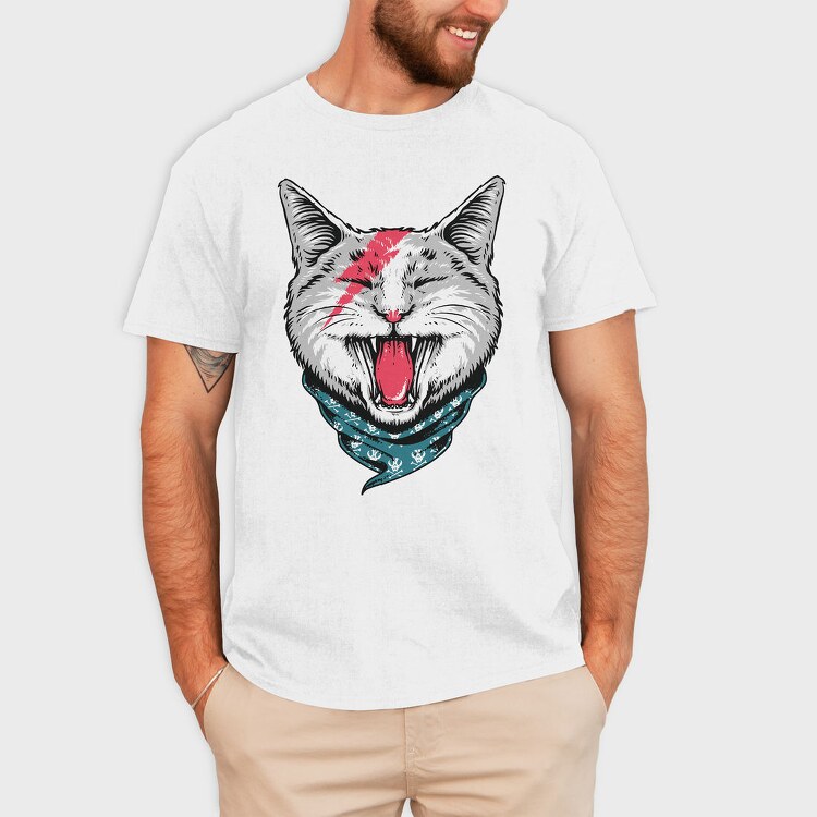 Skull Bandit Cat, Tricou Barbati (Unisex)