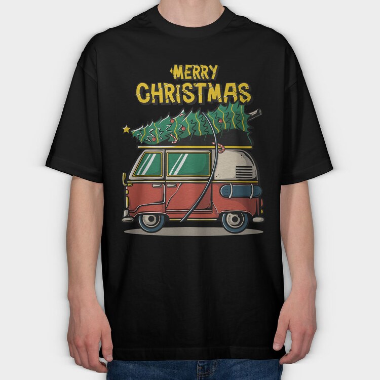 Christmas Van Ride, Tricou Oversize Barbati (Unisex)