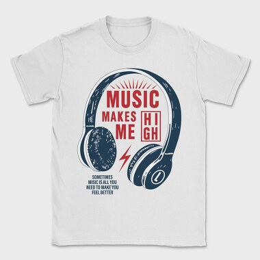 Music High Vibe, Tricou Barbati (Unisex)