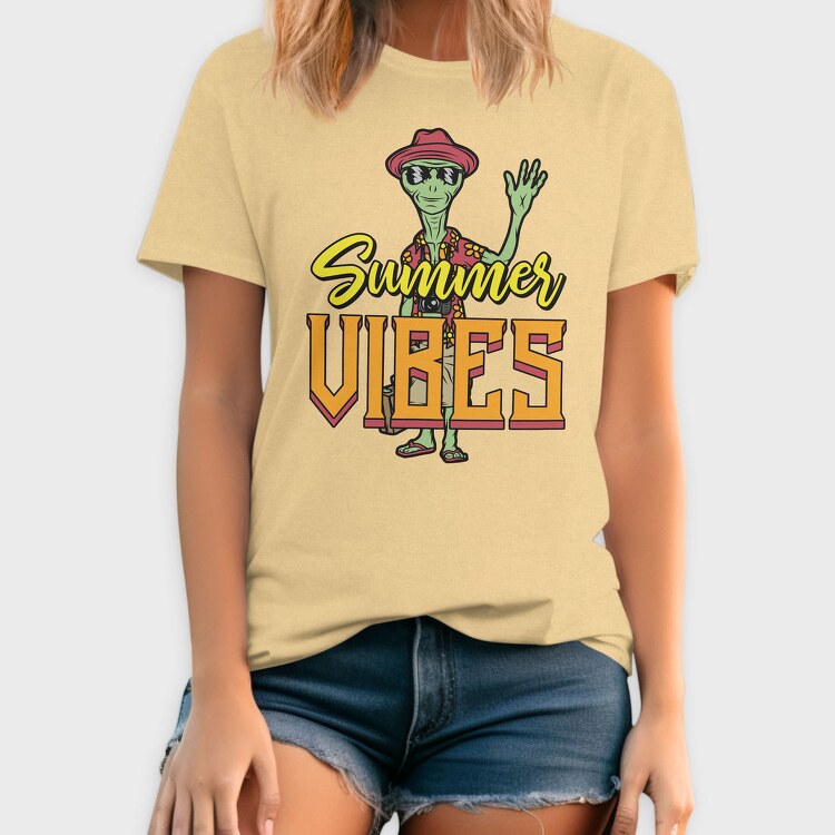 Alien Summer Vibes, Tricou Barbati (Unisex)
