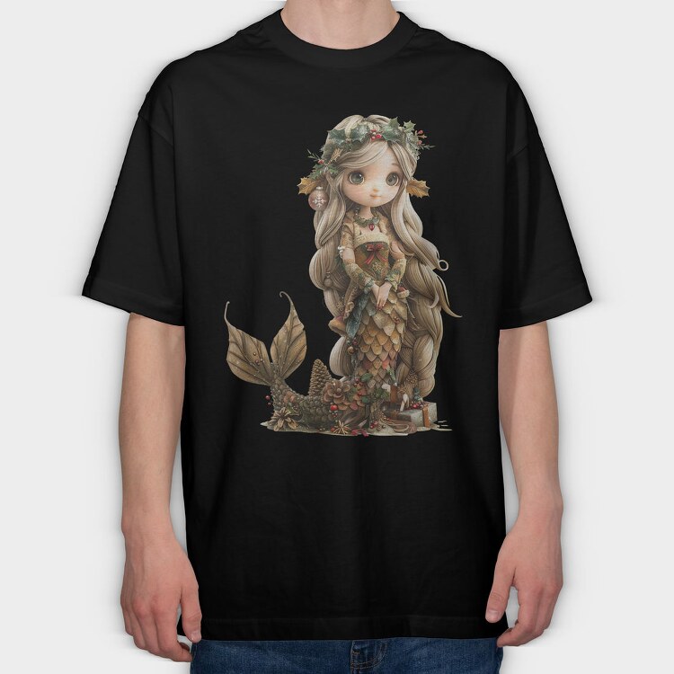 Christmas Garden Fairy, Tricou Oversize Barbati (Unisex)
